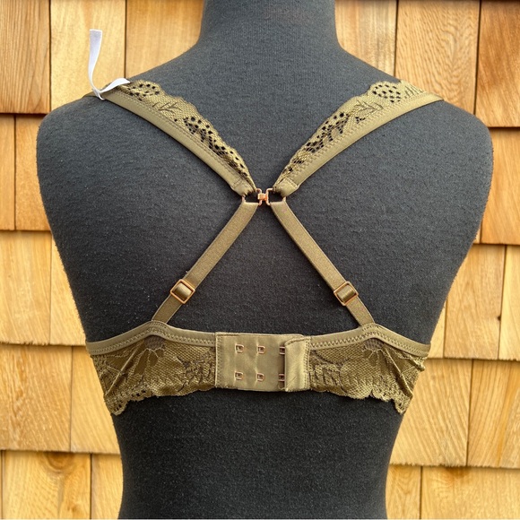 NWOT Aerie Real Power Balconette Lightly Lined Bra in Olive, 34B - Picture 7 of 15